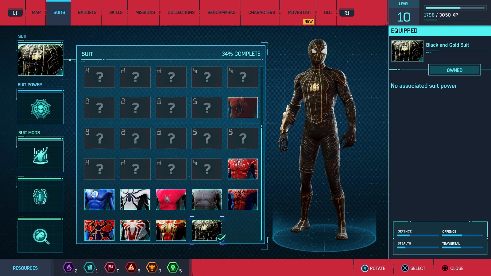 Marvel's Spider-Man Remastered Black And Gold Suit Front