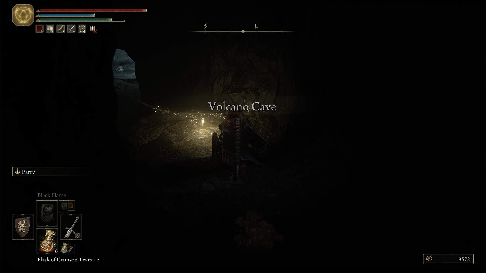 A screenshot of the entrance to Volcano Cave