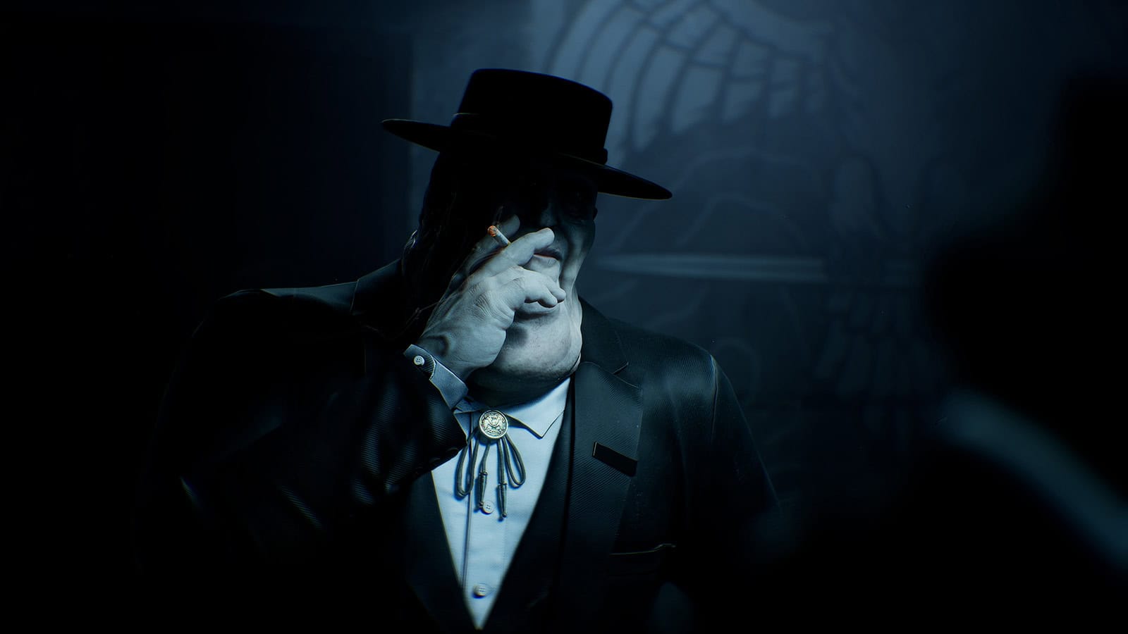 An official screenshot from Hell is Us showing a mysterious character.